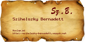 Szihelszky Bernadett névjegykártya
